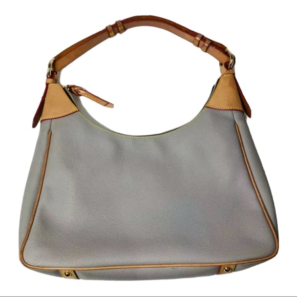 Dooney & Bourke Gray Pebble Leather Kimberly Crossbody Bag In Mint  Cond Vintage - Picture 3 of 13